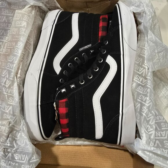 Vans Filmore Hi Vansguard Leather Suede Men's 10 Black CHECKERBOARD SHOES BOOTS - Picture 6 of 10